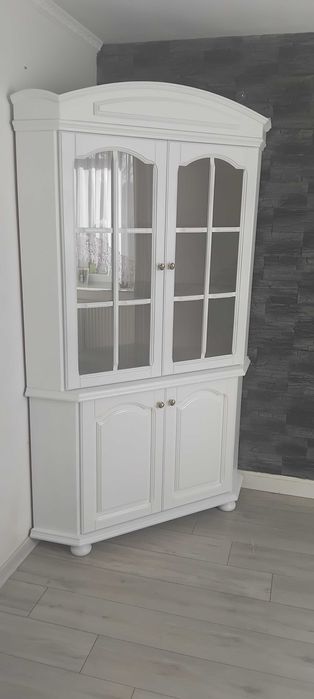 Witryna kredens narożna debowa