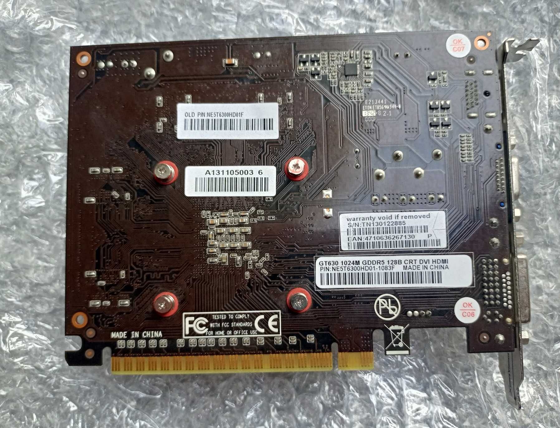 Karta graficzna Palit GT 630 1GB DDR5 , HDMI, CRT, DVI, HDMI ok 100%