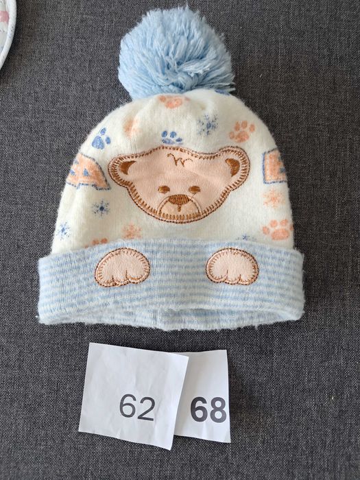 Czapka słodki miś niemowlęca jesień/zima