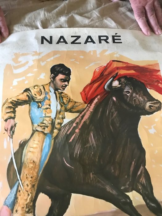 Cartaz Tourada na Nazaré (muito antigo)