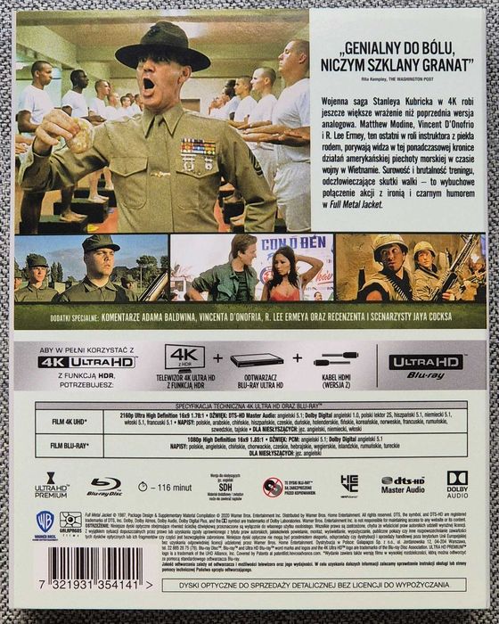 Full Metal Jacket 4K -polskie wydanie ze slipcase-reż. Stanley Kubrick