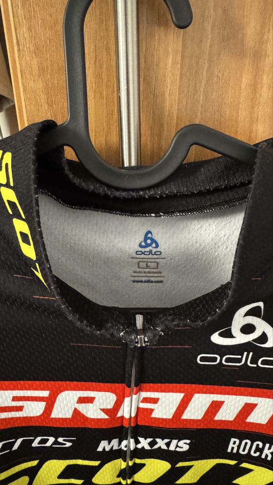 Bluza męska szosa rower Odlo Sram Scott Zip Full