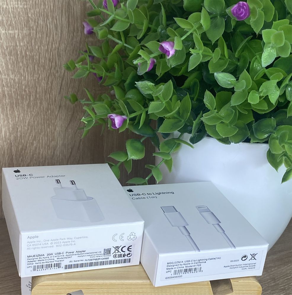 Комплект. Быстрая Зарядка для айфон Iphone / Adapter 20w, usb-c