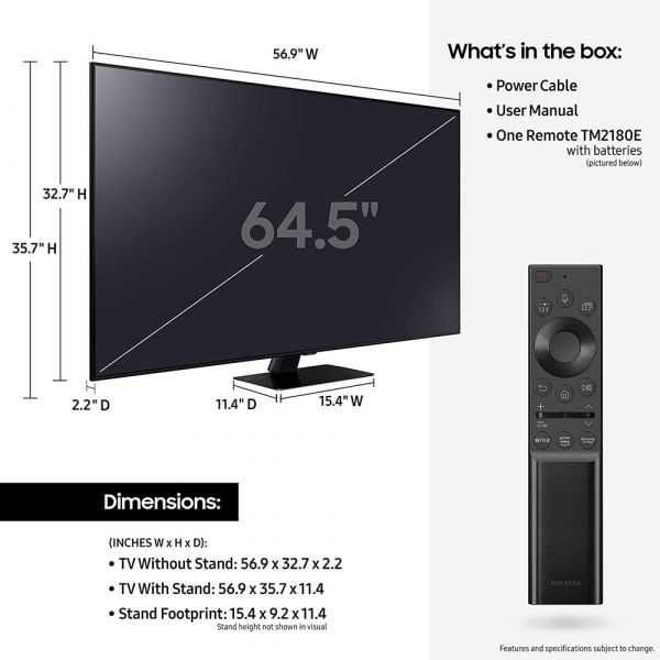 Телевизор Samsung QLED QE65Q80D НОВИНКА Модель 2024-2025 года!