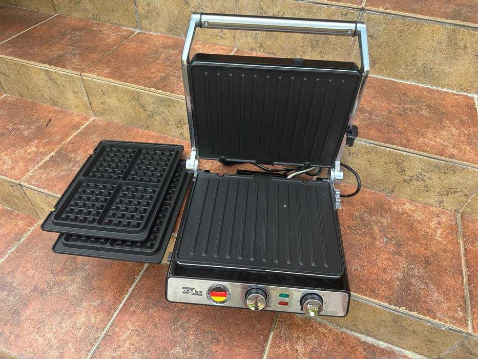 ‼️ Контактный гриль вафельница 2в1 пресс-гриль со сменными пластинами