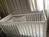Cama bebe com colchao e protetor almofadado 1,40cm