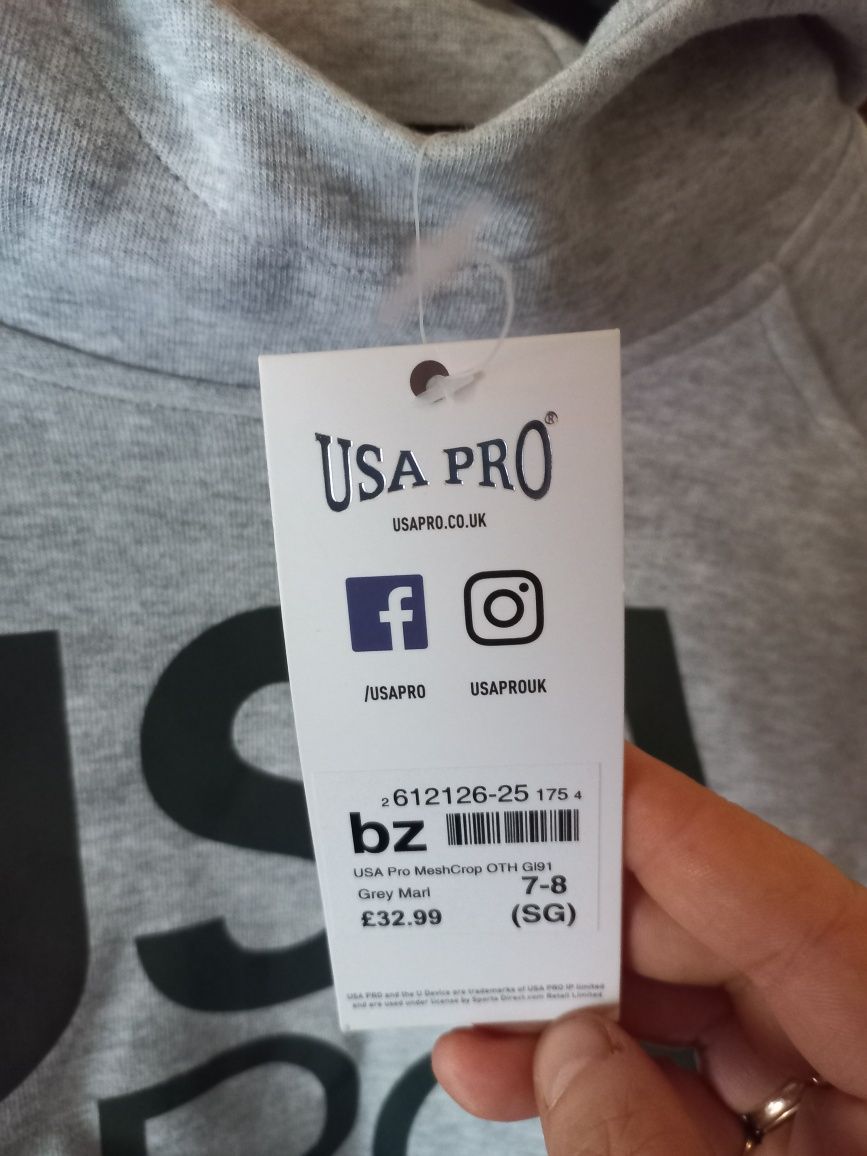 Usa pro Bluza z siateczkowymi rękawkami 7-8lat