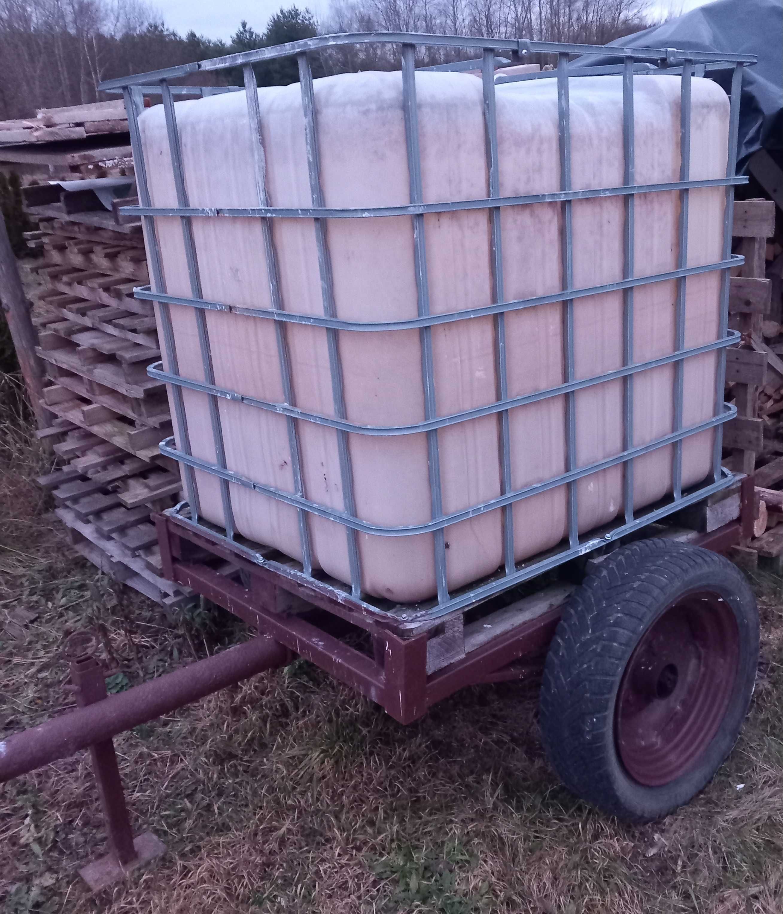 Mauzer 1000l wózek przyczepka