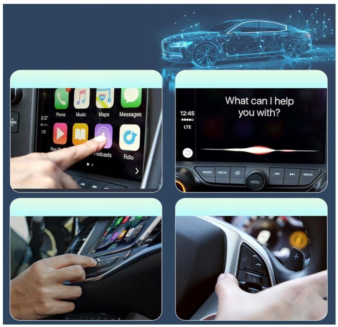 Bezprzewodowy Adapter CarPlay Plug & Play USB-C iPhone iOS 10+