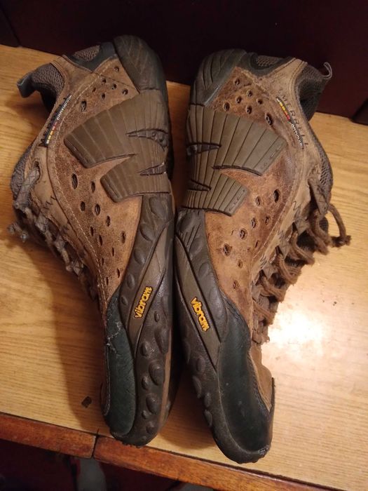 Мужские кожаные  трекинговые кроссовки  merrell / осень-весна