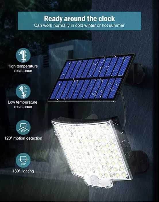 MPJ Lampy solarne do użytku na zewnątrz 106 LED