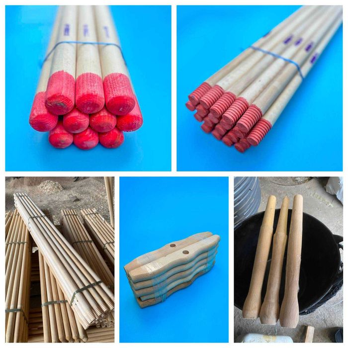 Дерев’яні держаки для лопати, грабель, сапи — гурт/роздріб