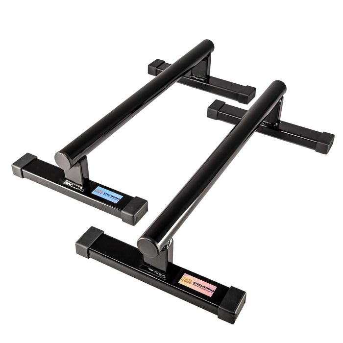 Paraletki metalowe midi, niskie, poręcze do pompek . HANDMADE.