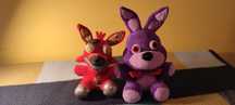 Zestaw 2 maskotek FNAF - Bonnie i Foxy