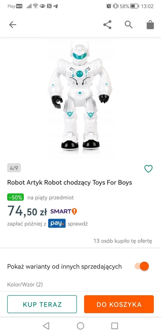 Zabawka interaktywna Robot