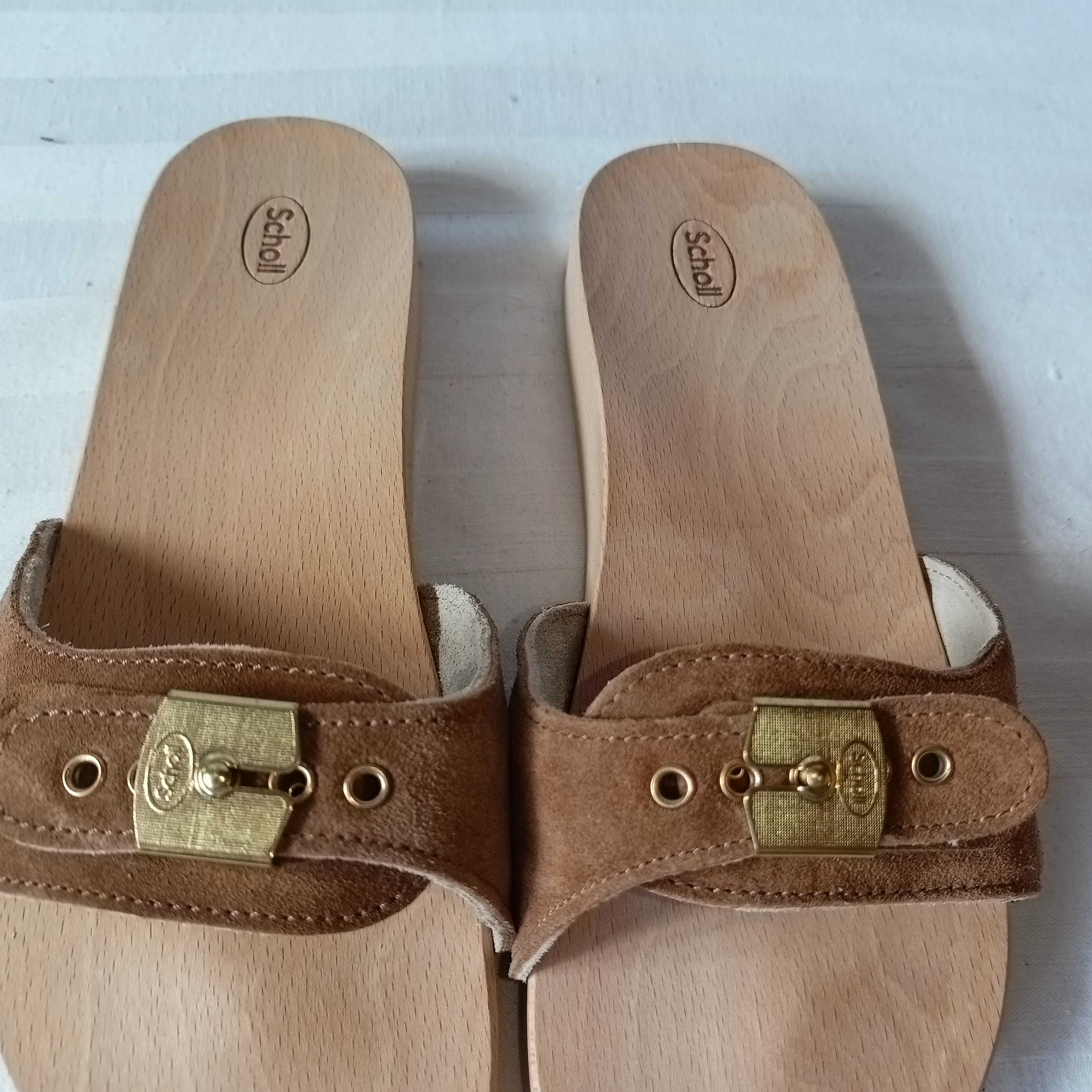 Scholl Peskura roz.38 - dł. wkł.. 24,5 cm- skóra- nowe