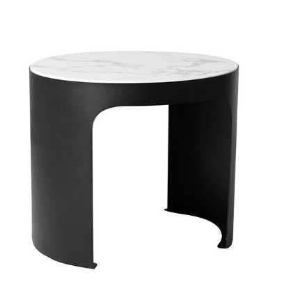 Biało czarny marmurowy stolik kawowy T056B – wyprzedaż ekspozycji