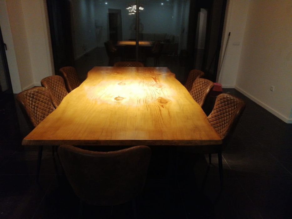 Mesa madeira rústica maciça - NOVA