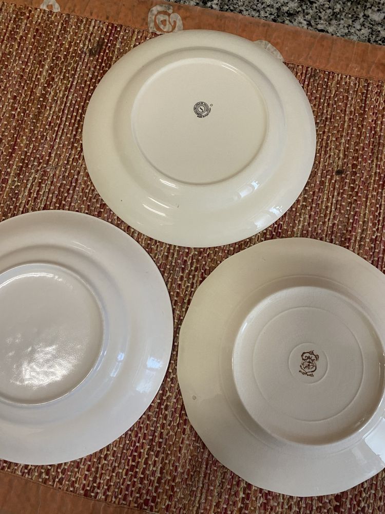 3 pratos loiça de sacavém