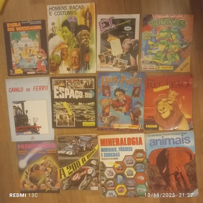 Lote de cadernetas incompletas