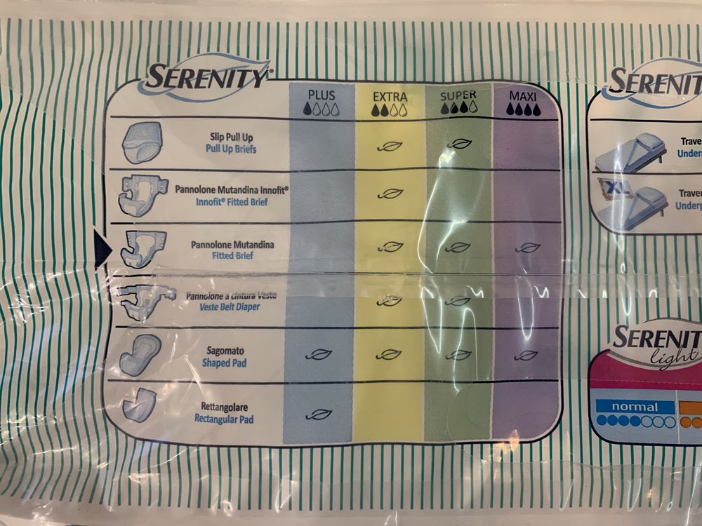 Serenity M памперси для дорослих одна упаковка