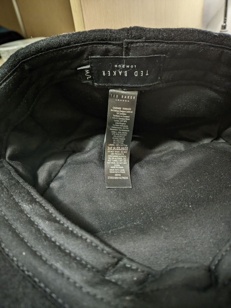 oryginalny nowy kaszkiet Ted Baker wełna