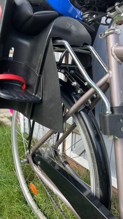 Rower męski 28" + fotelikiem + kask