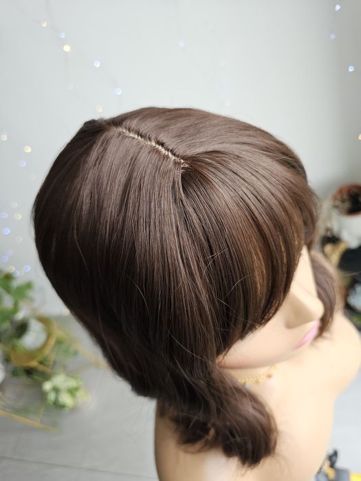 Tupet topper Ola brąz 4 naturalne fale loki n