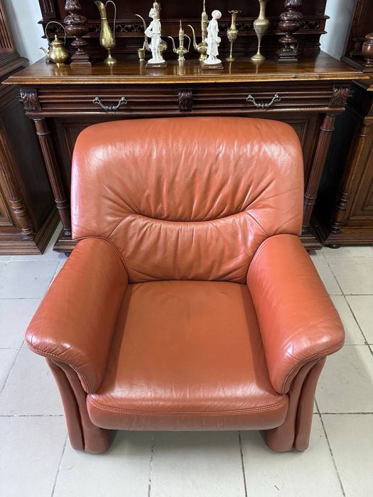 Шкіряний комплект диван софа 3128 кожа крісло 3130