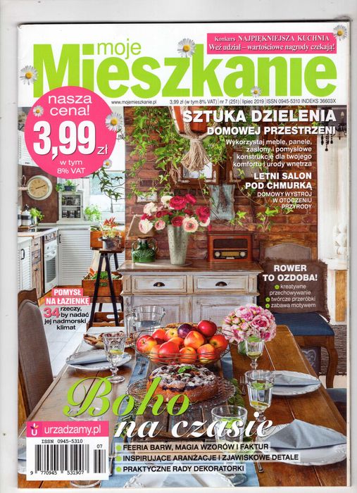 Moje Mieszkanie 7(251) 2019 Boho na czasie, Rower to ozdoba