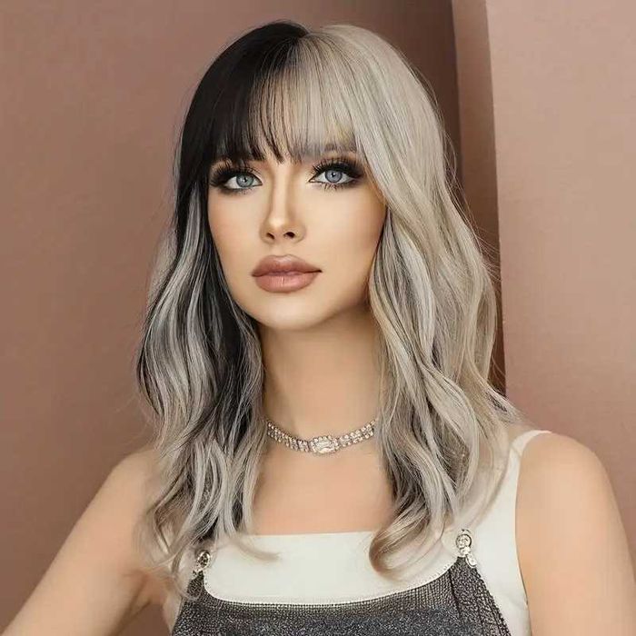 Peruka damska Cruella halloween czarno biała 24h dostawa