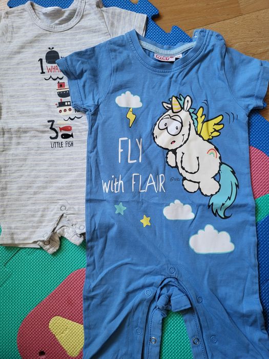 Rampersy z długimi i krótkimi nogawkami rozm 68