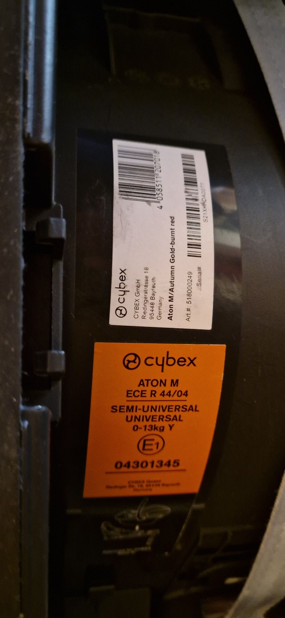 Cybex zestaw nosidełko Aton M, baza M isofix, fotelik Sirona M2 i-Size