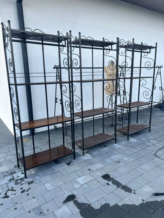 Regały kute ręcznie robione używane( 3 sztuki)
