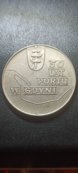 Moneta 10 zł 50 lat portu w Gdyni, 1972, PRL