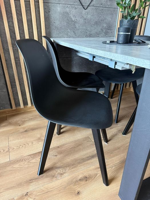 Stół Jadalniany + Krzesła / Rozkładany / Beton / Loft