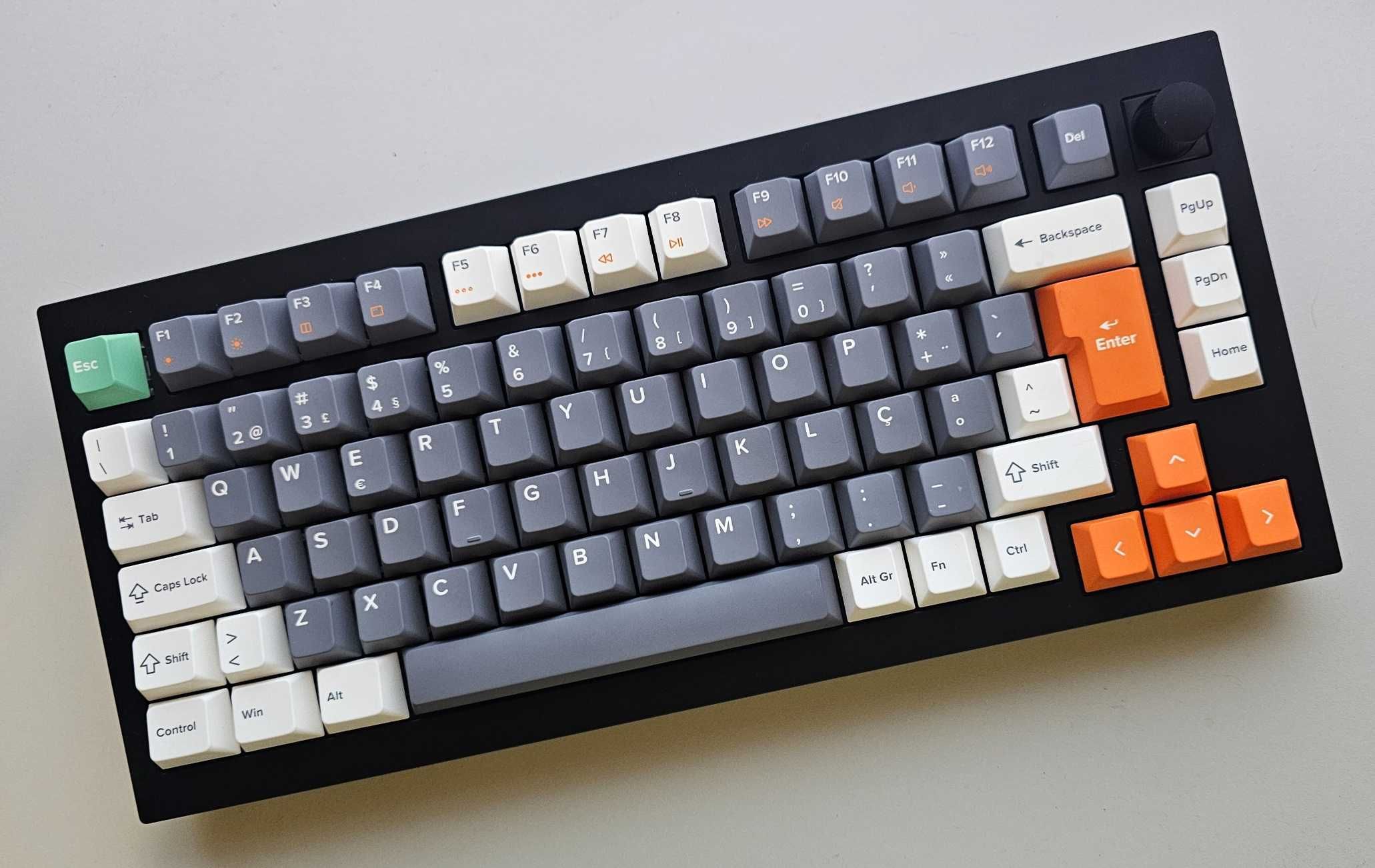Teclas PT ISO Yuzu Keycaps compatíveis com Keychron Q1/V1