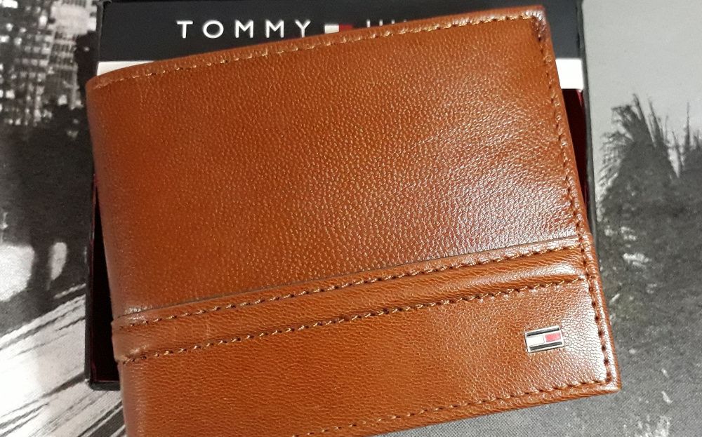 TOMMY HILFIGER Oryginalny Meski Portfel RFID Skorzany w Pudelku