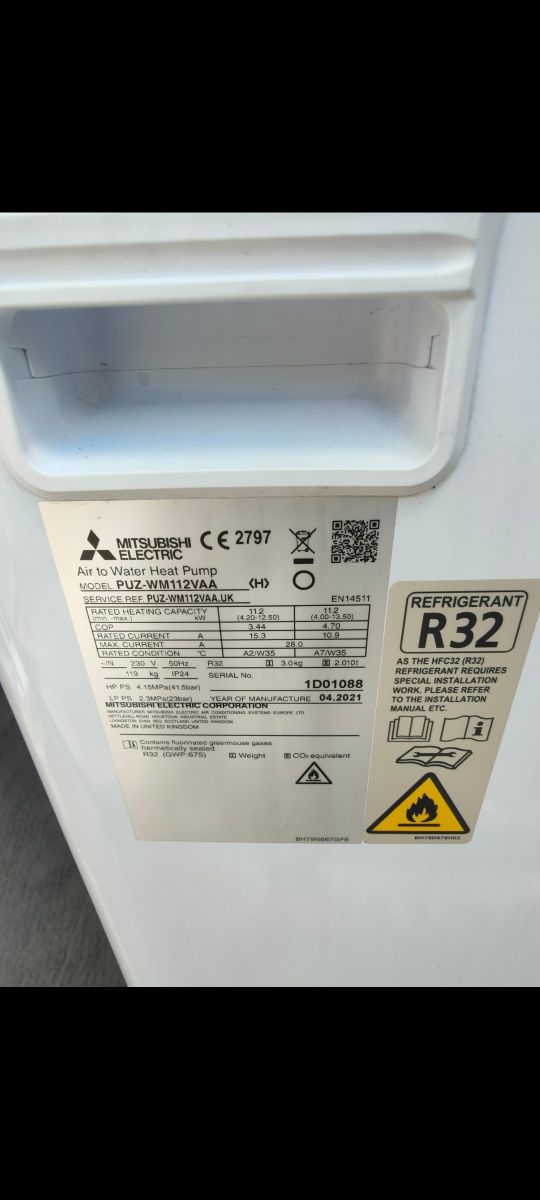 Pompa ciepła Mitsubishi ecodan 11.2 kw