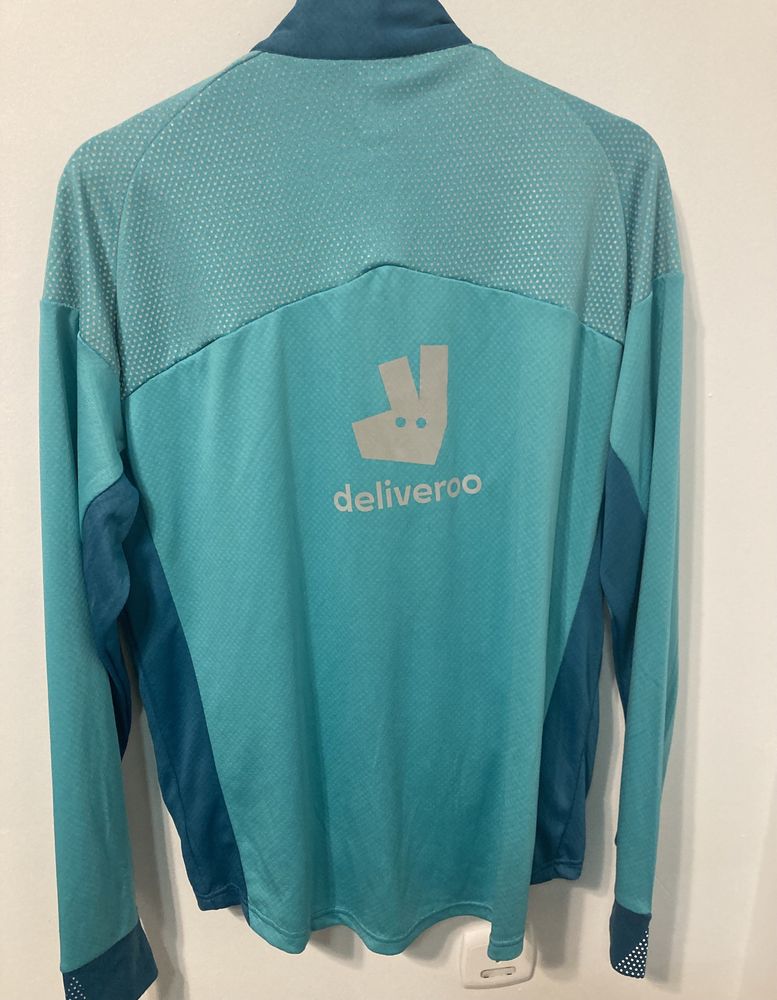 Bluza męska na rower Deliveroo turkusowa rozmiar L