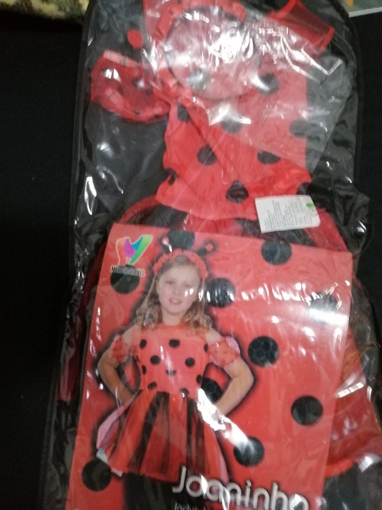 Vendo fato de carnaval de joaninha com bandolete