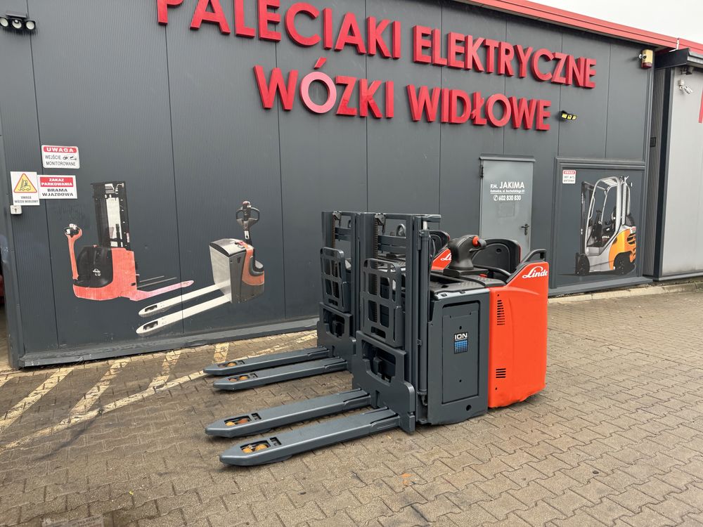 Paleciak elektryczny Linde 2018 r litowo jonowy 210 cm 1200 kg