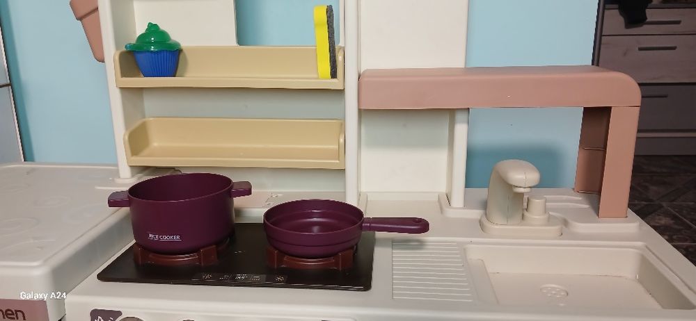 Велика дитяча іграшкова кухня з парою водою світлом та звуком 93см