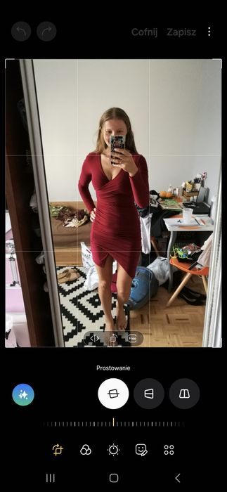 Sukienka mini missguided m 38 l 40 długi rękaw dopasowana