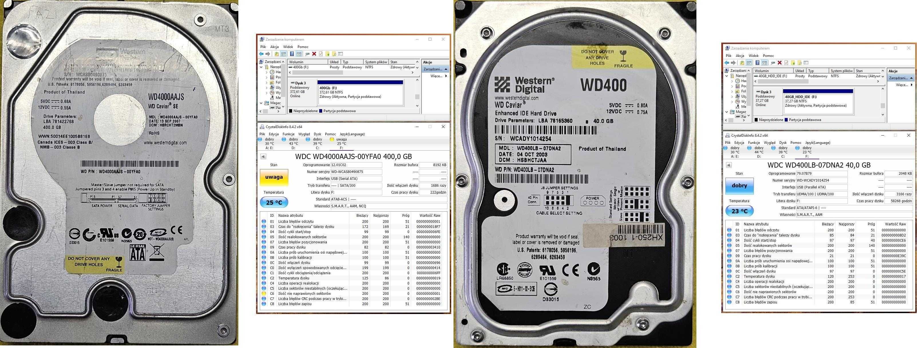 dyski HDD sprawne