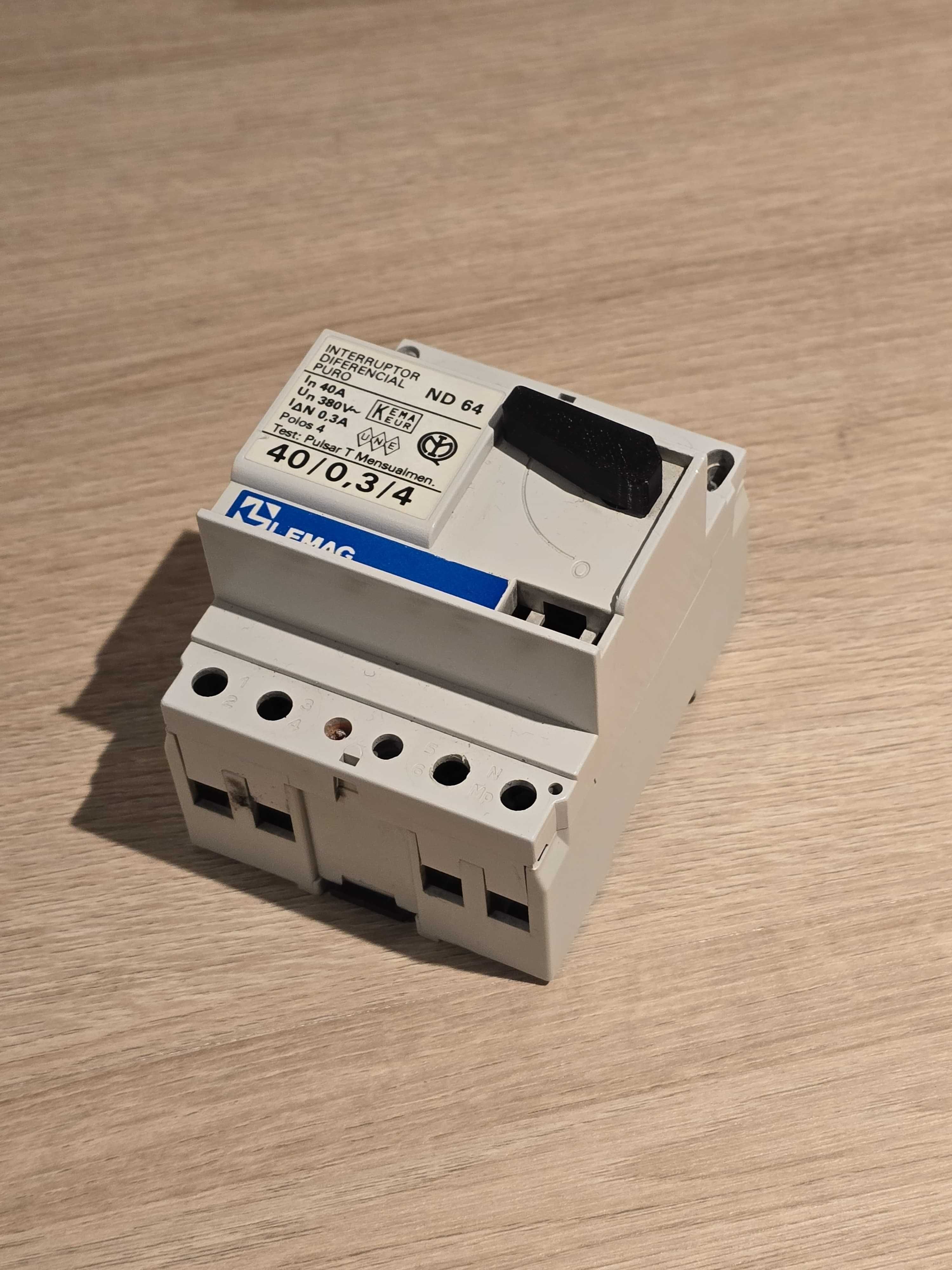 Interruptor Diferencial Lemag 40A/30mA 4 Polos 220v/380v