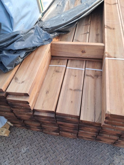 Deska tarasowa sosnowa impregnowana  malowana