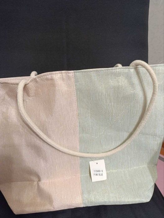 Пляжная сумка -двухцветная пастельная НОВАЯ