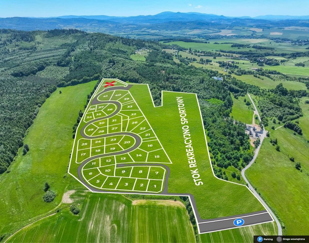 Działka rekreacyjna pod domki 35, 50, 70 m2 Pewna inwestycja! Raty!