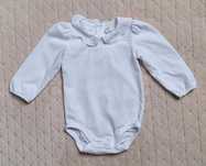 Body H&M 4-6mc(68cm) Haftowany kołnierzyk